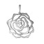 Серебряная подвеска Контурная роза 530585